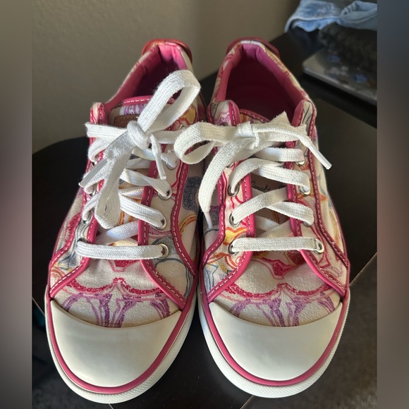 Coach Shoes - Coach Pink and White Women Sneakers